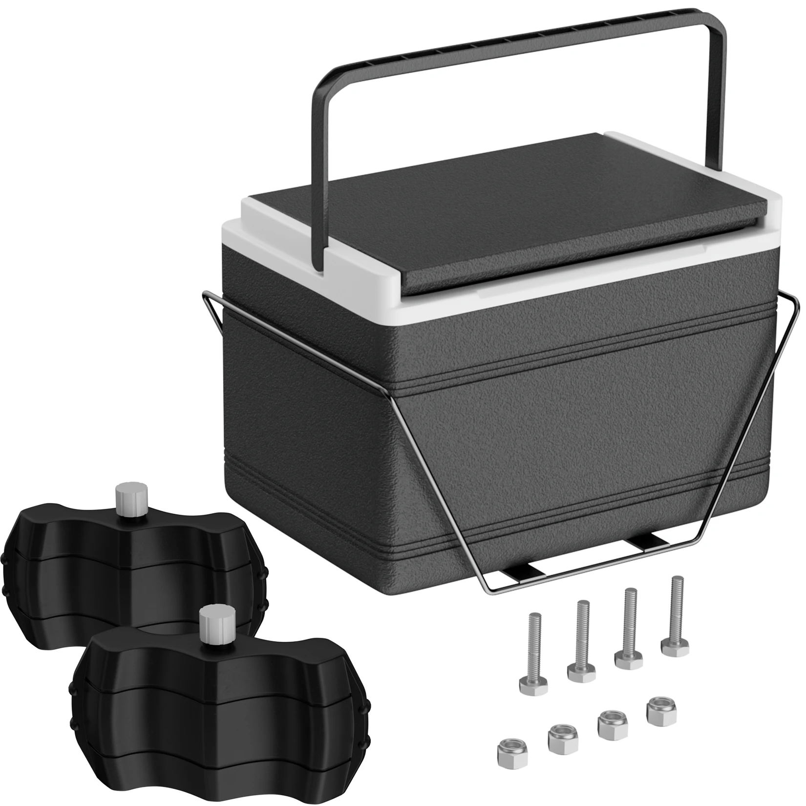 Golf Cart Ice Cooler Box with Mounting Bracket Fit YAMAHA STAR, EZGO TXT RXV and Club Car  DS