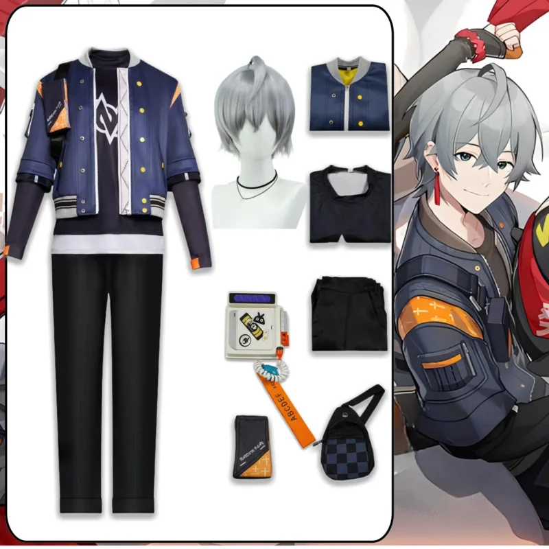 Zzz Wise Cosplay Zenless Zone Zero Wise أزياء تنكرية للنساء والرجال زي موحد Zzz Wise Cos شعر مستعار أزياء الهالوين