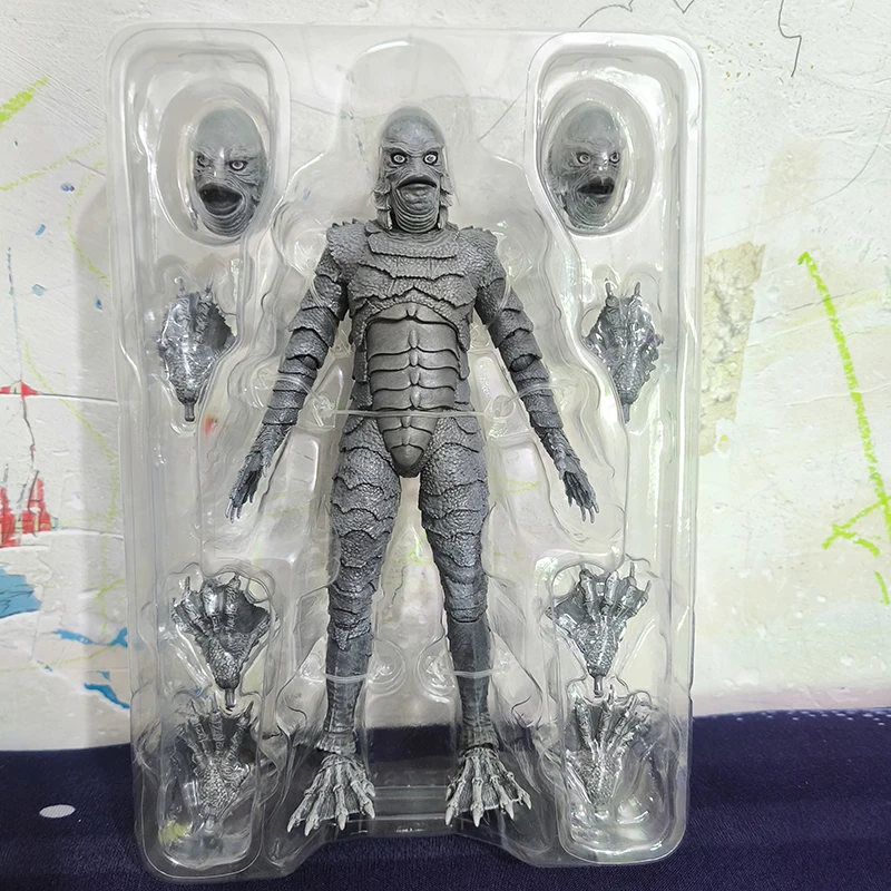 NECA 유니버설 몬스터 액션 피규어 블랙 라군 생물 물고기 남자 액션 피겨 모델 장난감 인형 남자 친구를위한 생일 선물