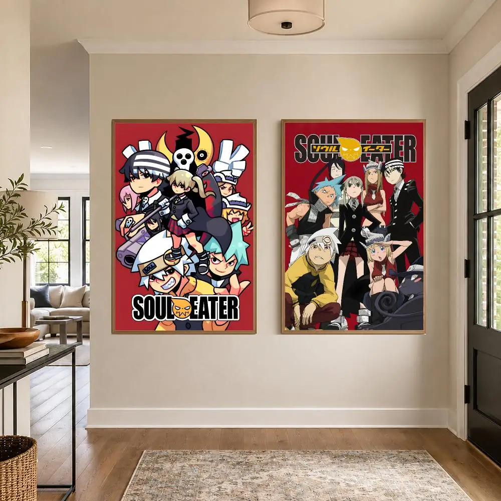Anime S-Soul Eater Poster Graphic Wall Art Poster HD Waterproof PP Paper Print for Bedroom Living Room Office Decor Gift