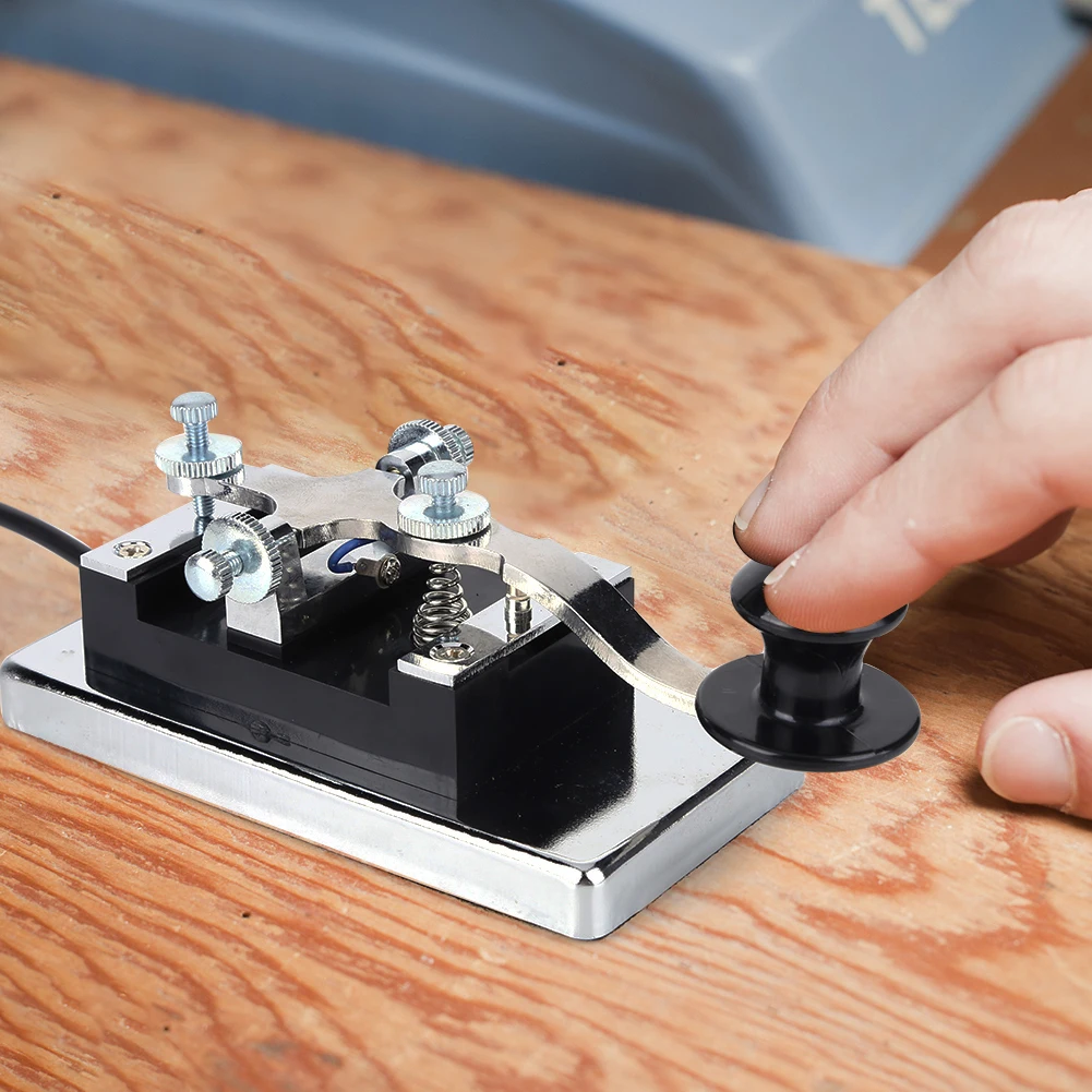 

Нержавеющая сталь код Морзе CW тренер обучающий CW Telegraph Key ключ Морзе коротковолновые радиосвязи учебные пособия