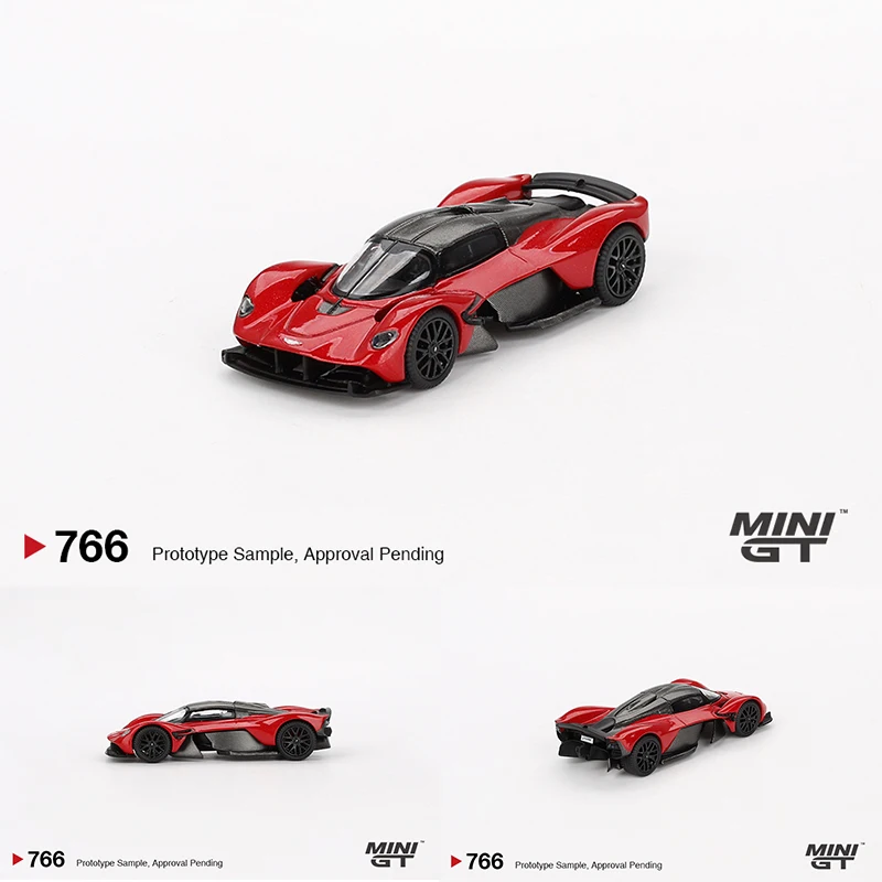 PreSale MINIGT 766 1:64 Valkyrie Hyper Red Diecast Diorama Model Collection Toys