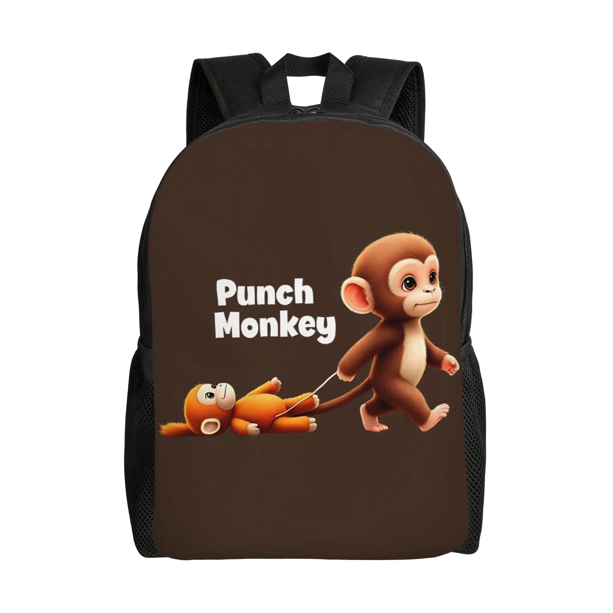 

Рюкзак Punch Monkey для мужчин и женщин, повседневный студенческий деловой рюкзак, сумка через плечо для ноутбука, сумка для активного отдыха