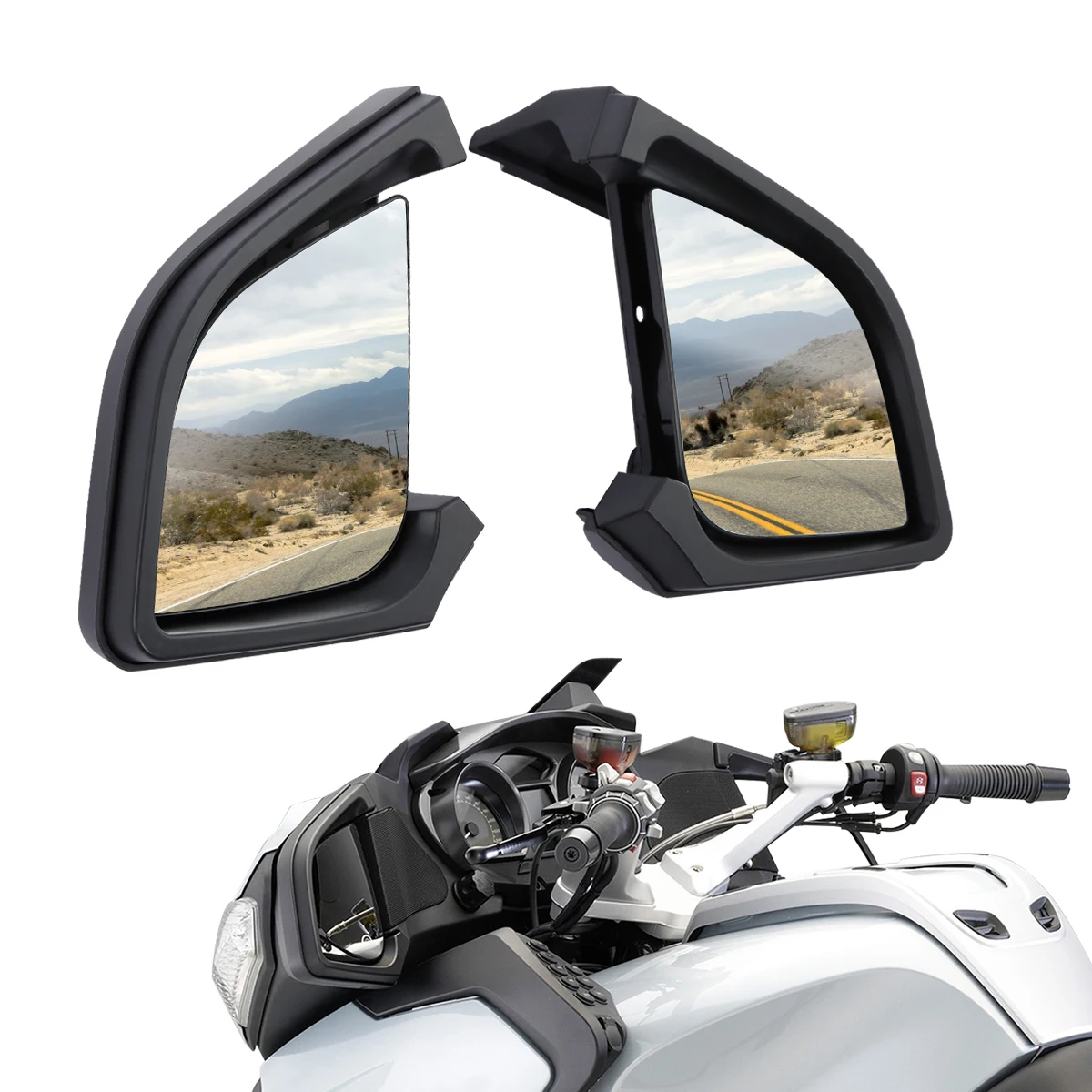 Left+Right Motorcycle Rear View Side Mirrors For BMW R1200RT R1200 RT 2005-2012 2011 2010 2009 2008 2007 2006 Motorbike
