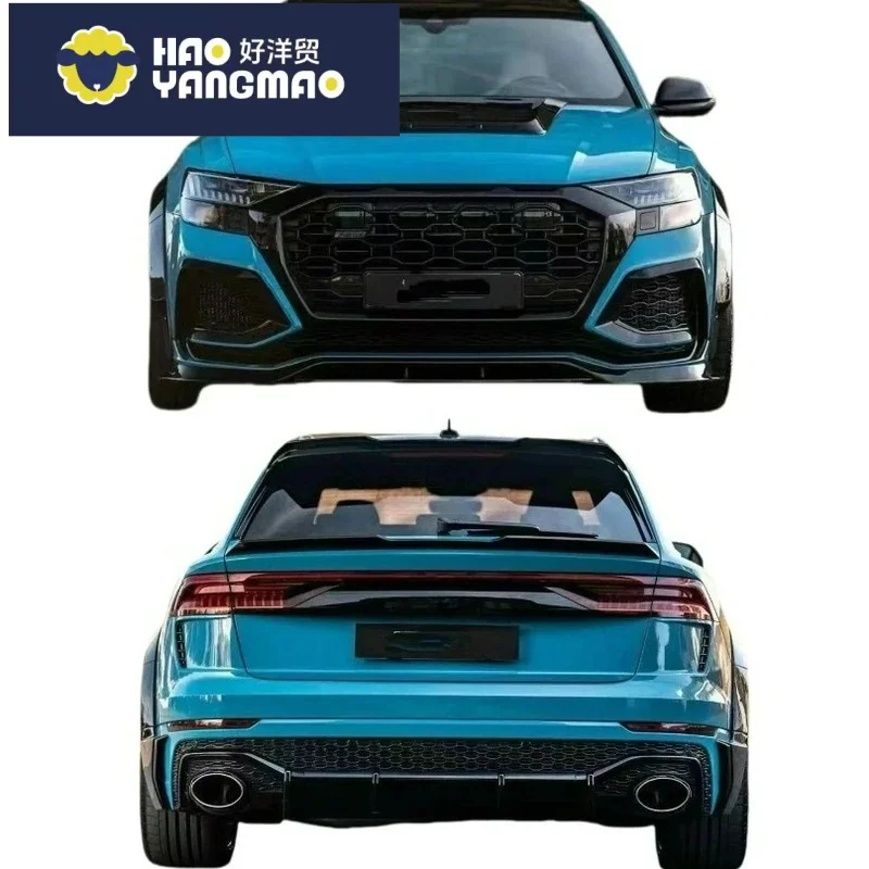 Suitable for Audi RSQ8 Carbon Fiber Front Lip Skirt Rear Diffusion Cover PD Style Wide Body Kit
