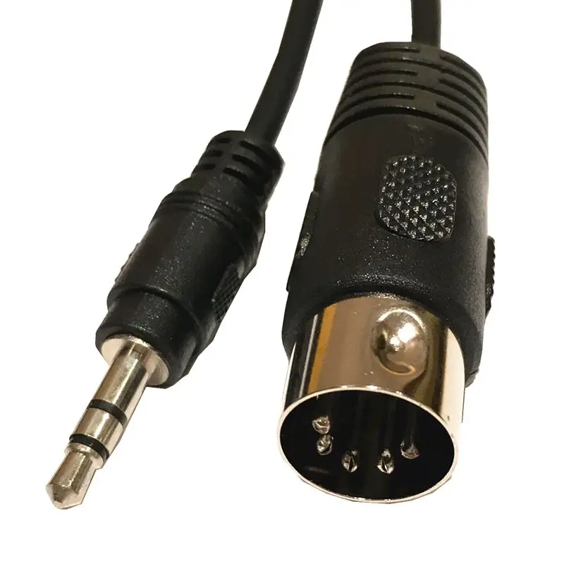 50cm 1.5m 3m DC3.5mm Audio Plug to MIDI 5-Core Adapter Cable Computer Audio Output MIDI 5-Core DIN 5Pin
