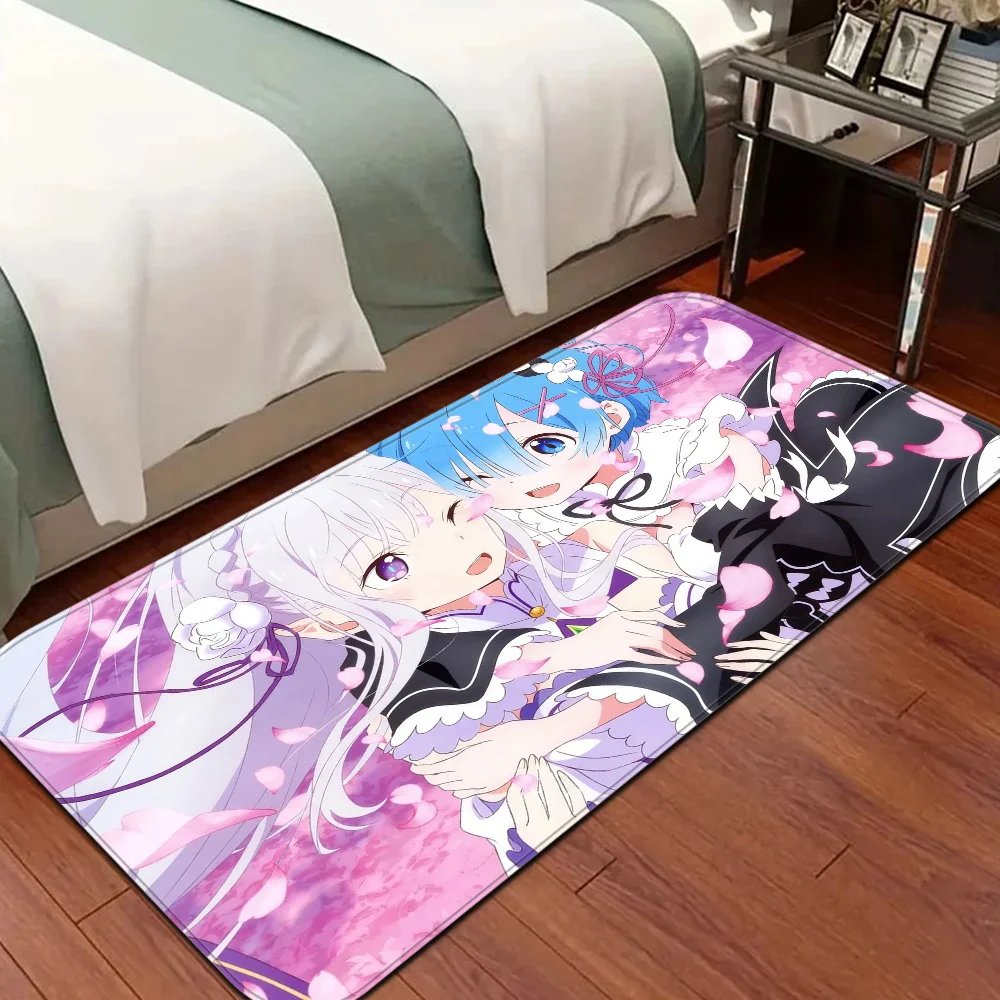 ReZERO Bathroom Mat Non-Slip Laundry Room Mat Laundry Decor Balcony Child Living Room Toilet Rug