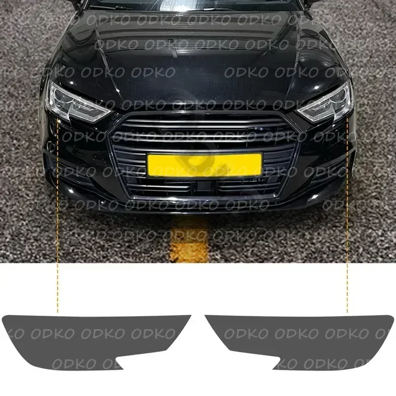 

Для Audi A3 8V S3 RS3 2017 2018 2019 2020 Sportback Tint Черная защитная пленка для фар автомобиля Защитная пленка для фар Наклейка из ТПУ