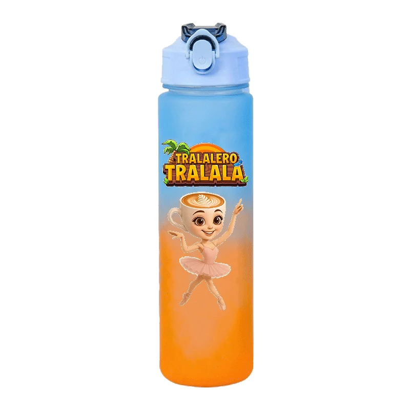 Bouteille d'eau italienne Brainrot pour garçon et fille, 750ml, Tralalero Tralala, tasse à boire Portable, Sport de plein air, tasse d'eau, Anime, cadeau pour enfants