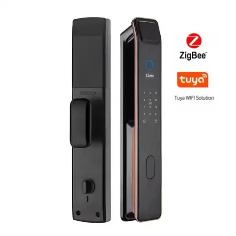 TUYA 스마트 WiFi Deadbolt 자동 지문 도어 잠금 장치 원격 제어 앱 안전 Cilindro De La Cerradura