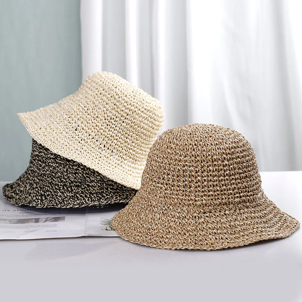 2022 Color mixing simplicity caps Women\'s summer hat Women\'s cap Straw hat Golf cap sun hats Men\'s panama hat beach Women hat