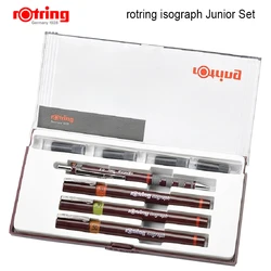 Rotring Junior Isograph refilled ink porous-point pen drawing tools set