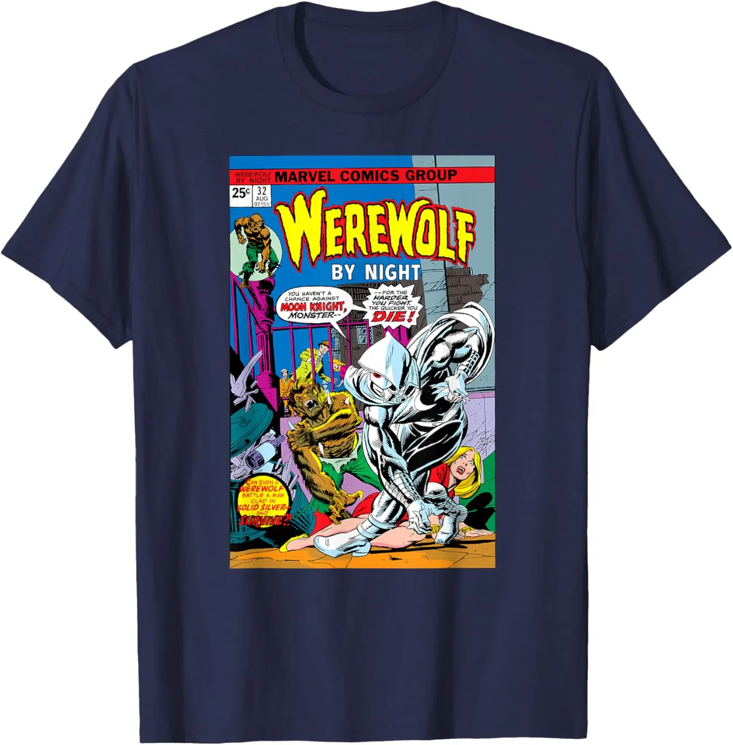 Marvel Moon Knight Werewolf by Night Vintage Comic Halloween T-Shirt