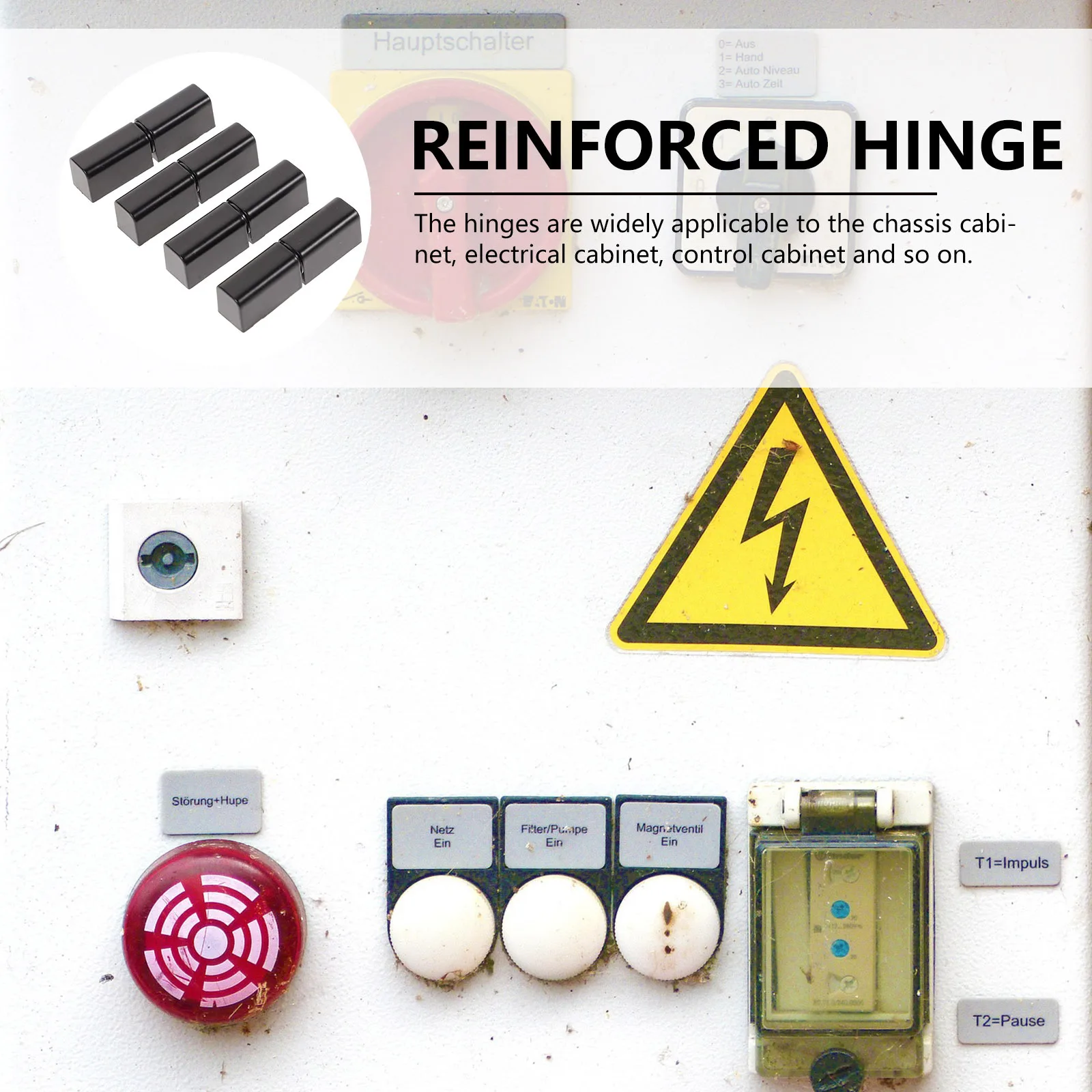 

4 шт., металлические петли для электрического шкафа из цинкового сплава, устойчивые к коррозии для замены дверей промышленного блока управления, черный шкаф