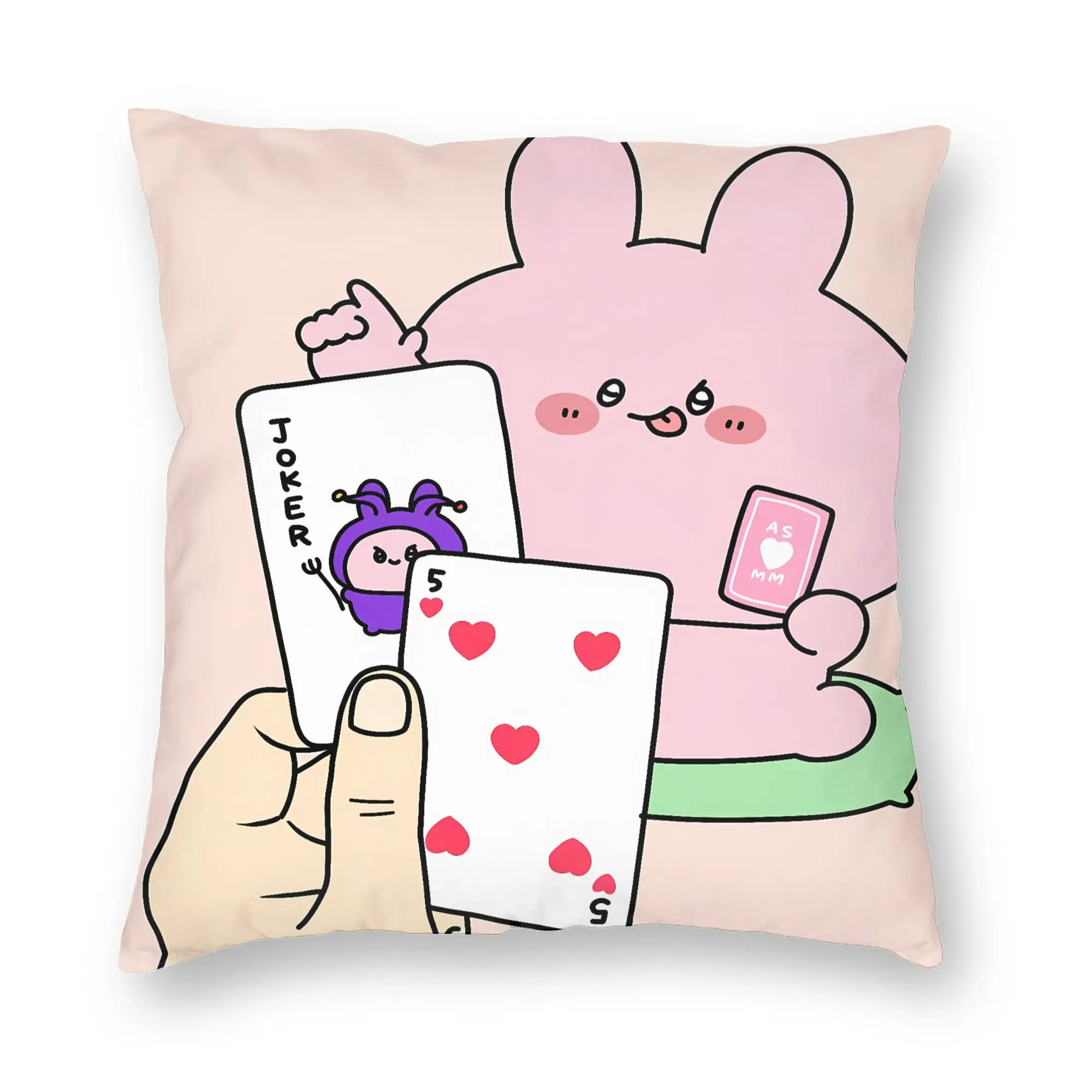 Pillow Cover A-Asamimichaan Asleep Cute Asamimi  Retro Trendy Pillow Case For Living Room Sofa Pillowcases