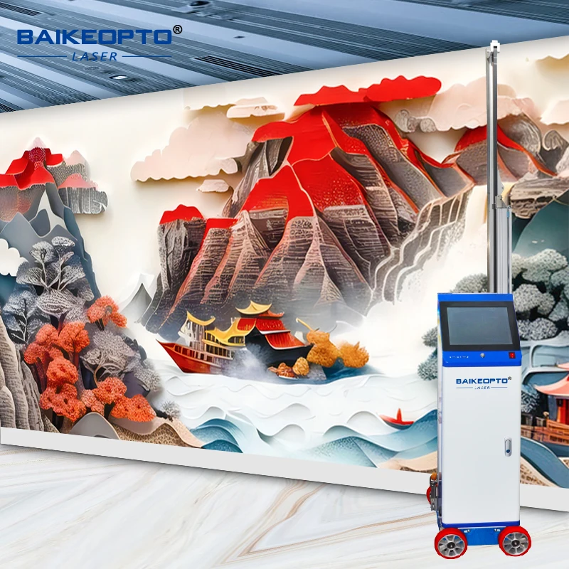 Impresora de pared 9600DPI AI 4K, impresora de pared Vertical UV automática 3D 5D, precio con rieles de ruedas