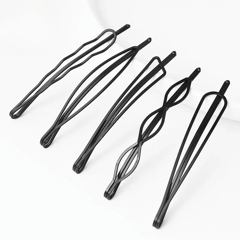 

Women Elegant Black Metal Hollow Geometric Metal Hair Claw Vintage Hair Clip Headband Hairpin Fashion Girls Hair Accessories