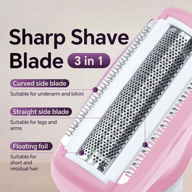4-in-1 Elektrisches Haarentfernungsgerät, USB-Aufladung Damen-Augenbrauentrimmer, Nasenhaar-Unterarm-Beinhaar-Trimmer, Bikini-Rasierer – Detail 6