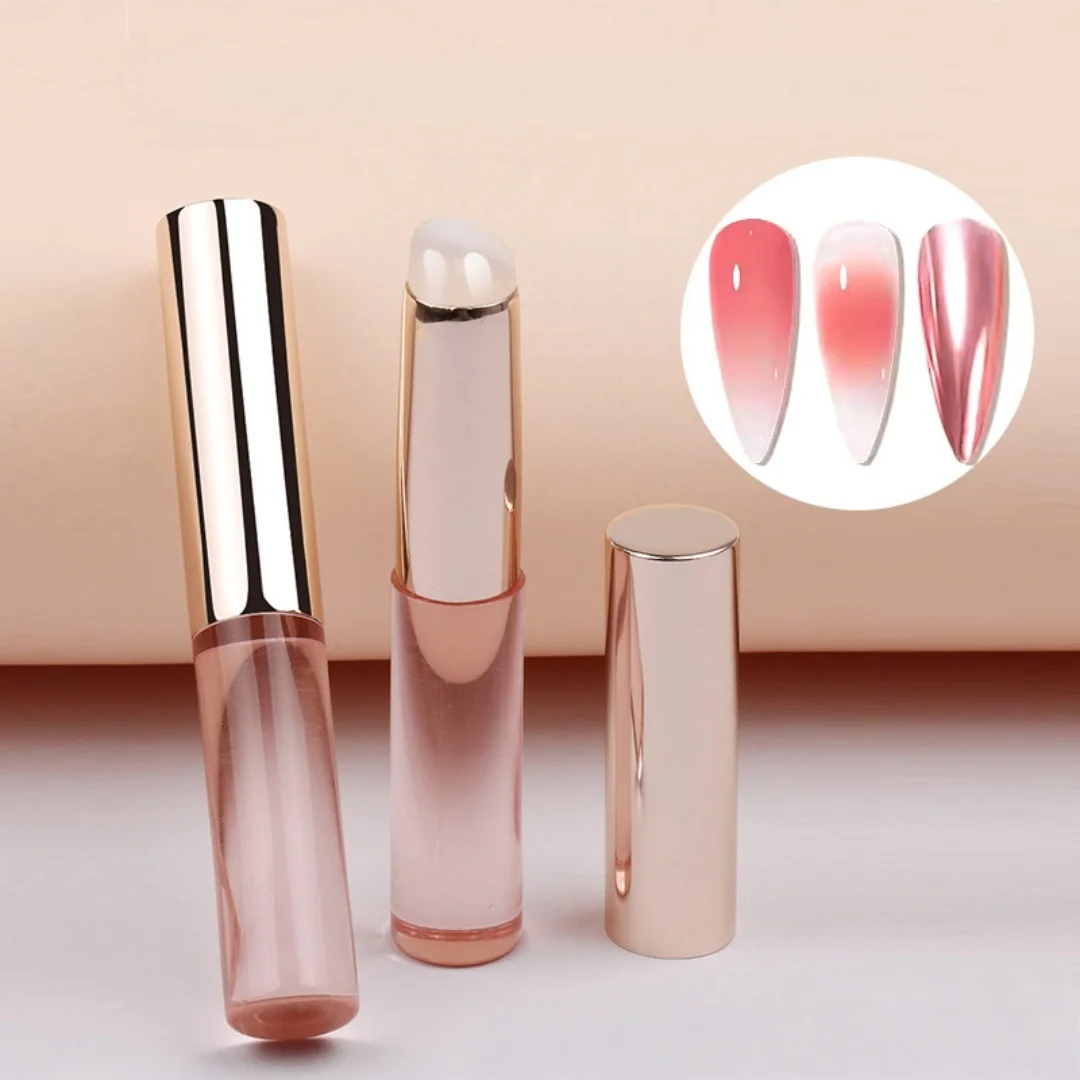 Repeated Nail Enhancement Halo Dye Silicone Pen Professionals Makeup Powder Wiping Stick Rod for Lipstick Gradual Change Blusher
