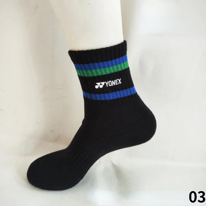 YONEX-Espessado Toalha Bottom Socks, Absorver o suor e desodorizar, Esportes, Badminton, Fitness, Corrida, Novo