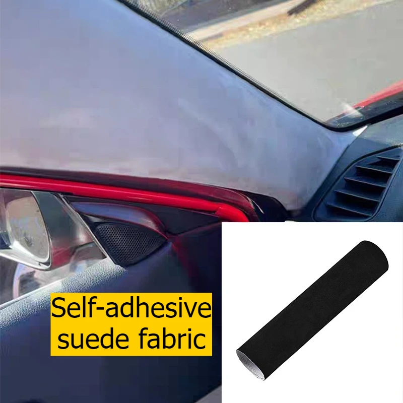 

Self Adhesive Faux Suede Fabric Sheet Stick Cloth for Car Interior Line Drawers Jewelry Box Faux Suede Wrap Film Sticker Stretch
