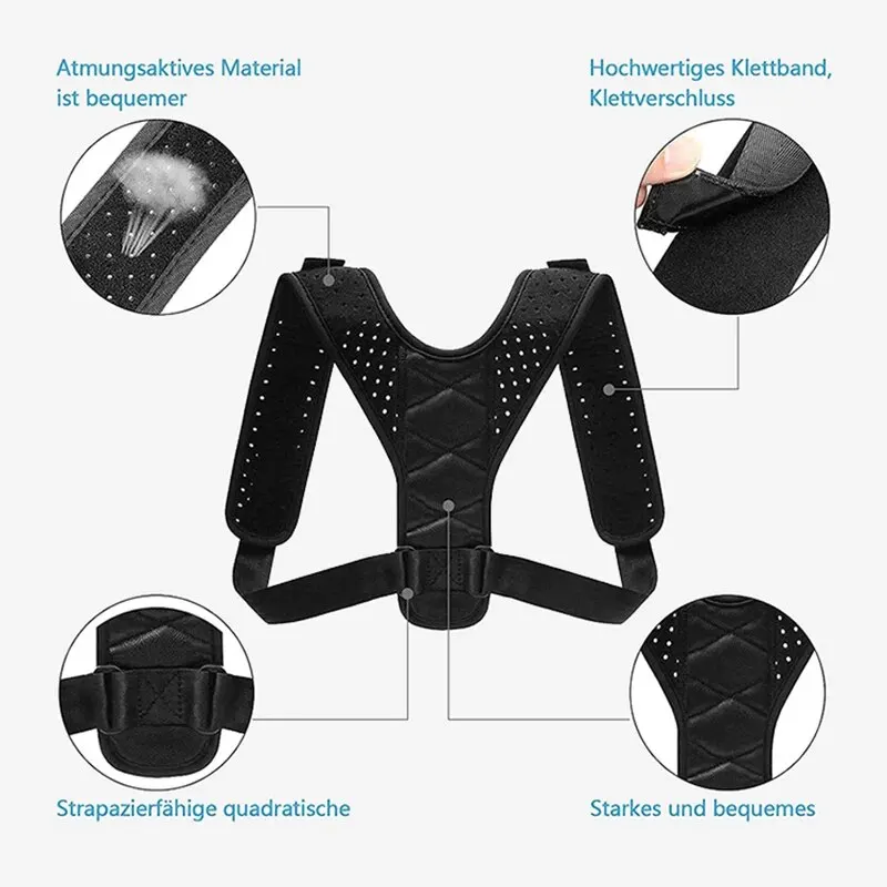 Invisible Back Correction Strap Breathable Anti Hunchback Correction Strap Adjustable Clavicle Sitting Posture Correction Strap