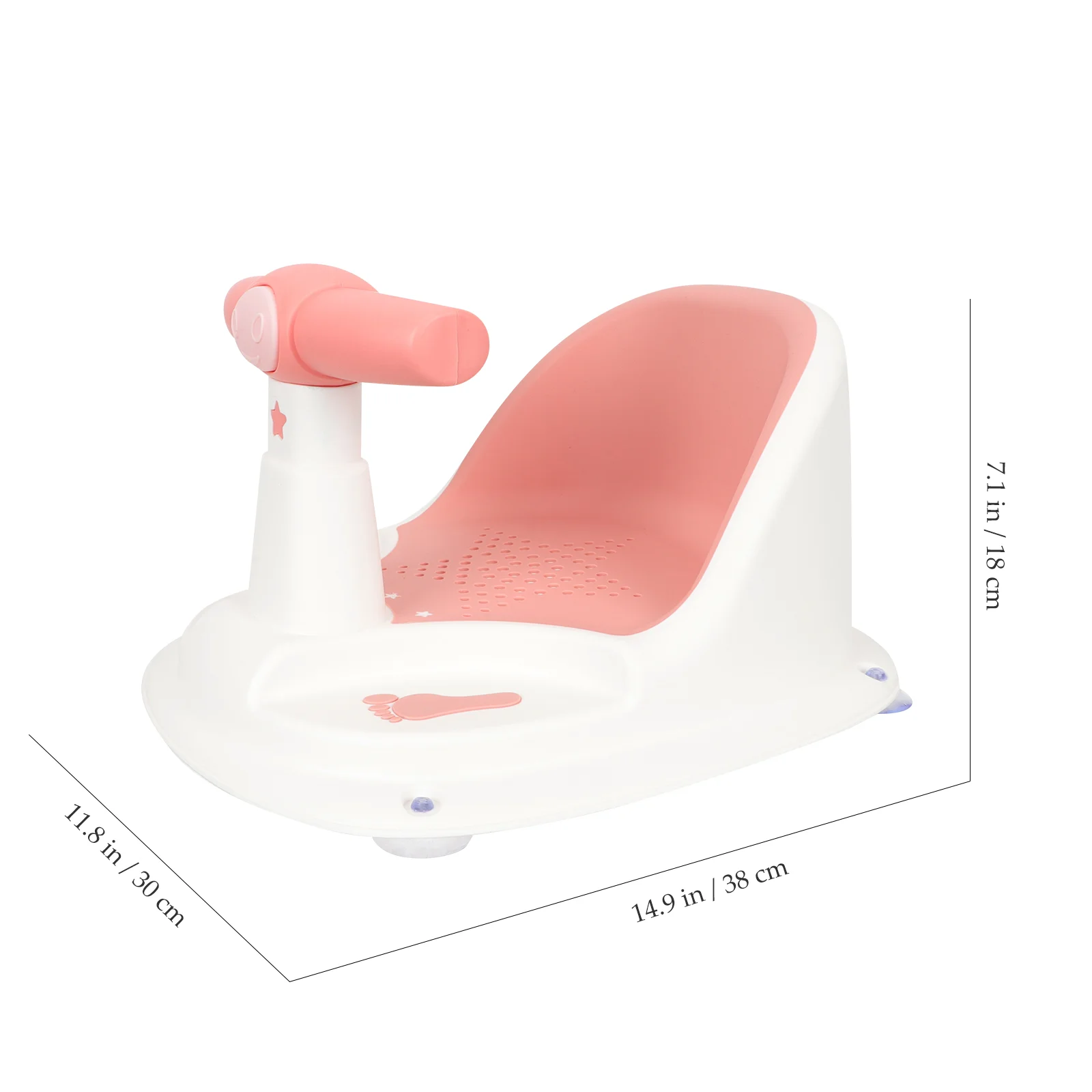 Baby Bath Seat Shower Toddler Bathtub Chair for Universal Non-slip 6 12 Months Tpe Pp