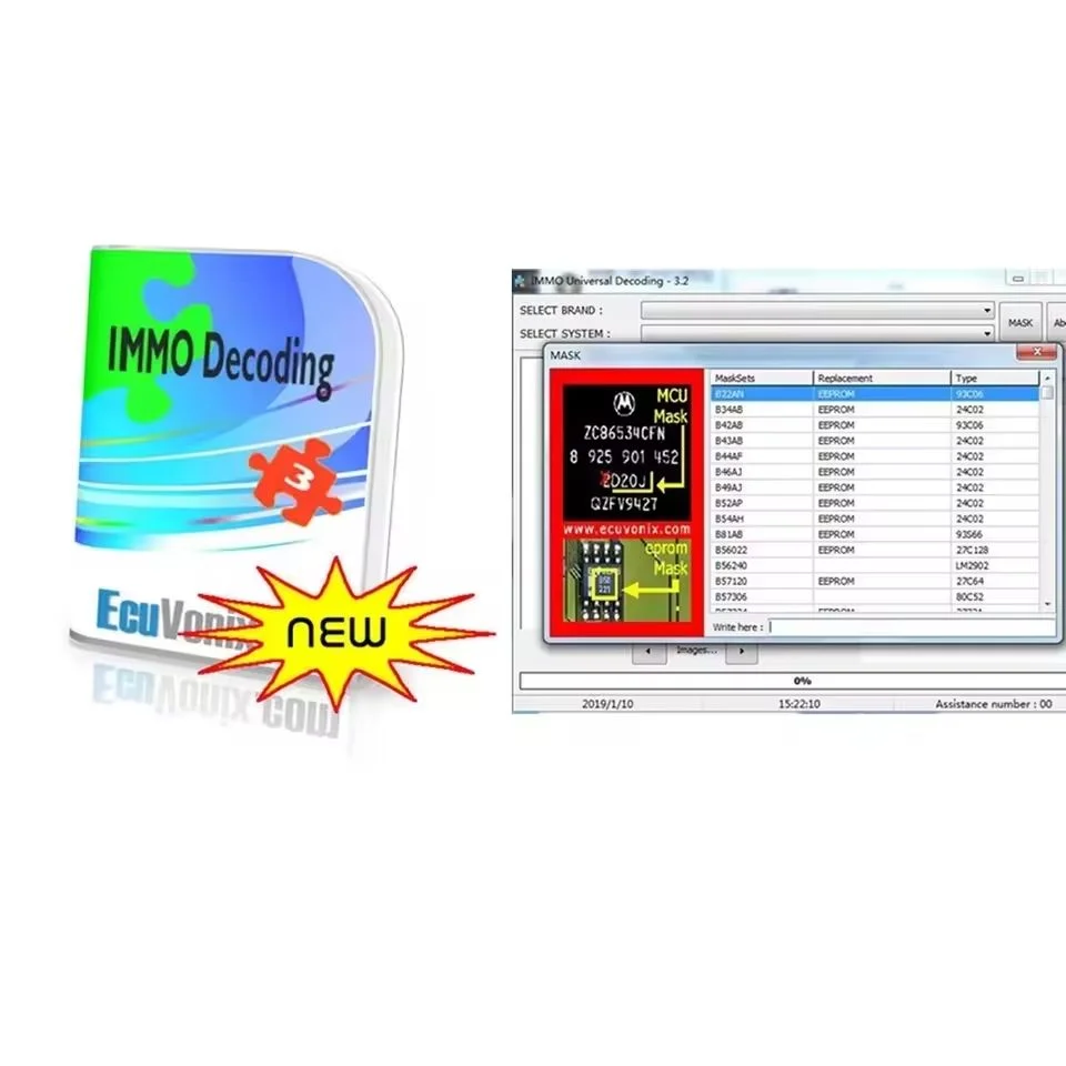 الأكثر مبيعًا EcuVonix 3.2 IMMO Universal Decoding V3.2 إزالة IMMO مع Keygen Unlimited Crack #2