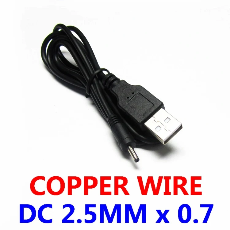 Enchufe USB A CC 2,5mm/0,7mm cable adaptador de corriente toma de plomo-1,2 M 4 pies