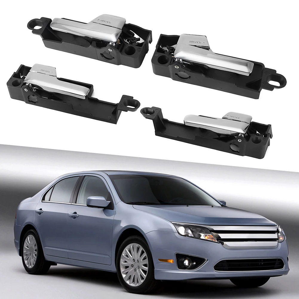 

4Pcs Car Chrome Interior Inside Inner Door Handle Fit for Ford 6E5Z‑5422601 6E5Z5422600