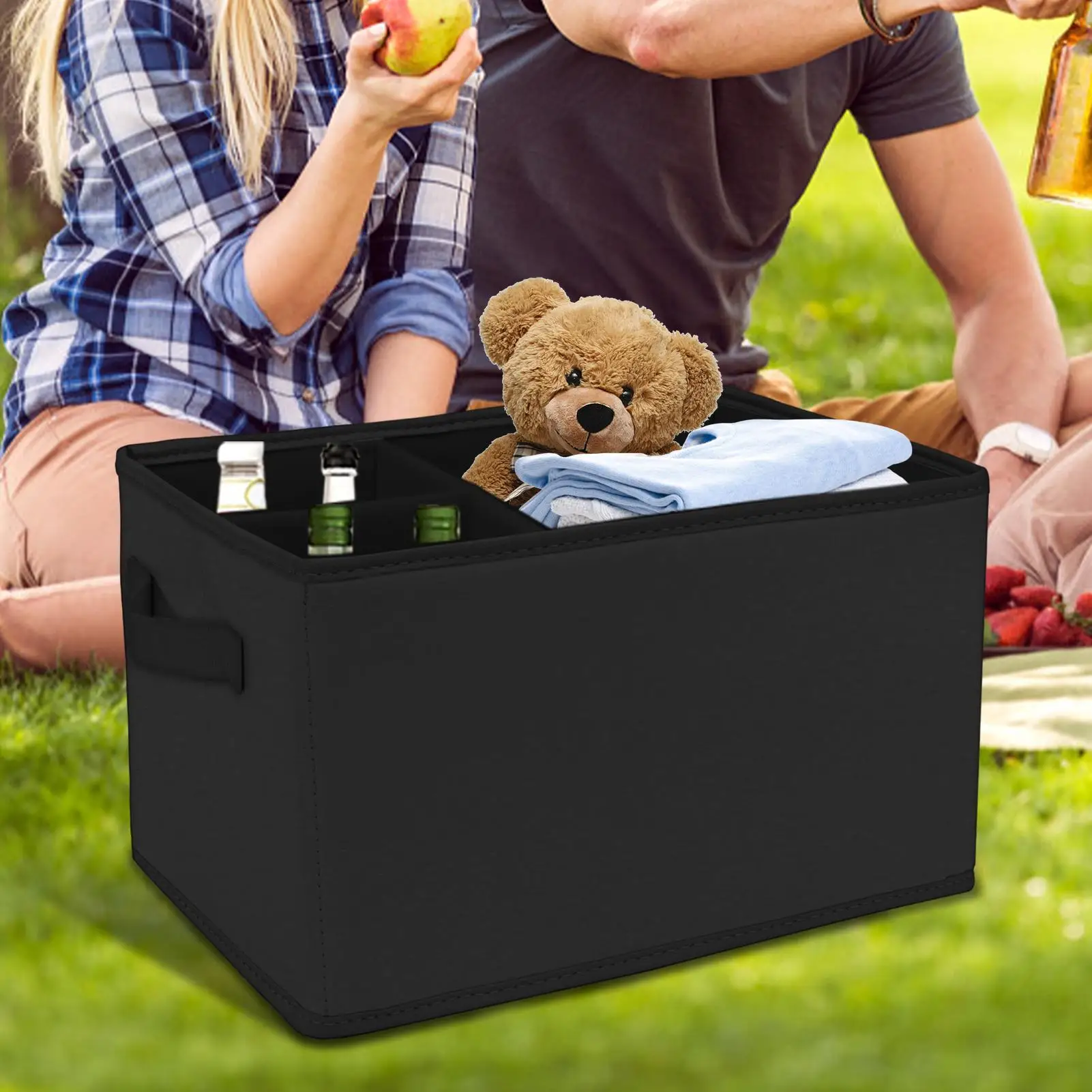

Car Trunk Storage Box Foldable Car trunk Cargo Storage Case Multi Compartment Car Organizer For Driver Trip Road