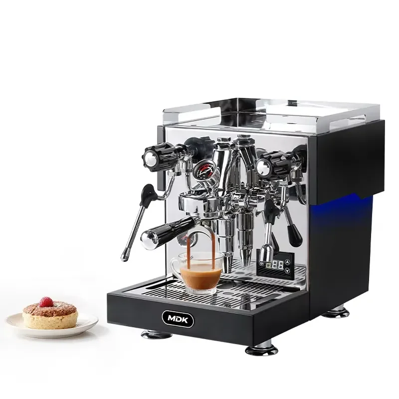 MDK Professional Commercial Semi Automatic Espresso Machine Electric Stainless Steel 12 Bars Pressure Brew System Household