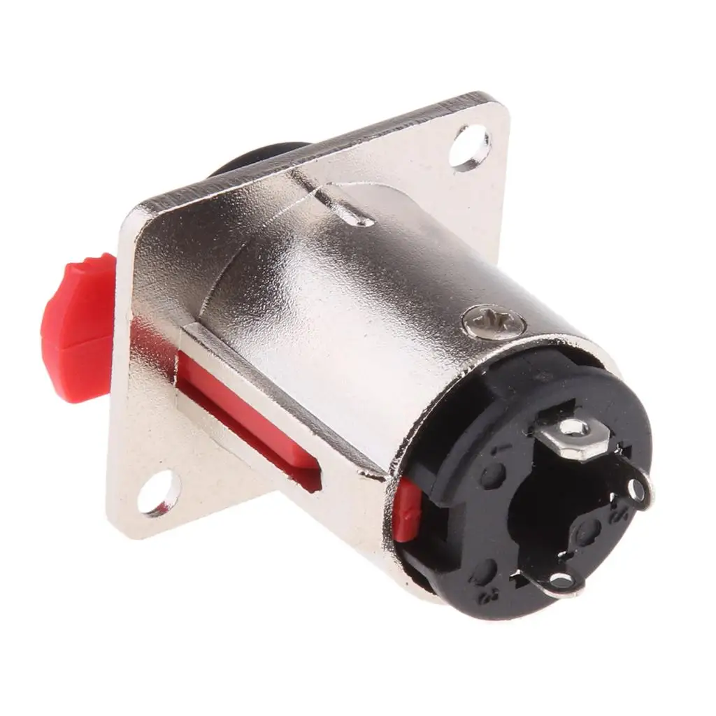 Microphone Cables Connectors High Impact Plastic Casing Locking Audio Panel Mount Jack for Mixing Studio