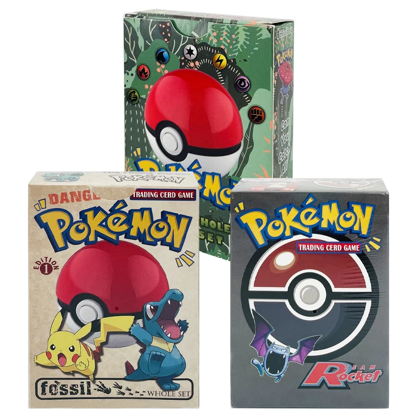 PKM مجموعة كاملة فريق صاروخ 83 قطعة/الغابة 64 قطعة/الحفوري 62 قطعة/PTCG لعبة جمع PROXY احباط بطاقات لعبة اللعب مجموعة كاملة جودة #1