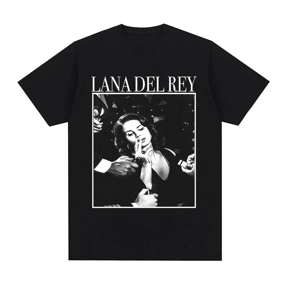 Singer Lana Del Rey T-Shirt Hip Hop Vintage Short Sleeve