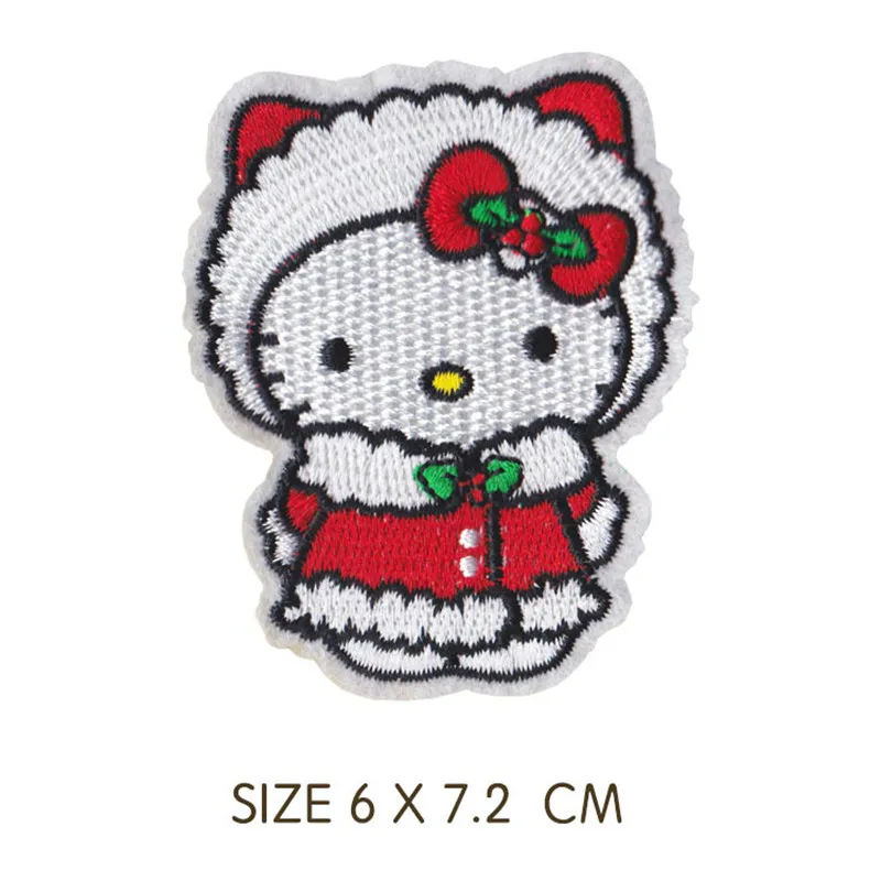 Miniso Cartoon pink cat Patches For Clothing Thermoadhesive Patches cute girl Patch Iron on Embroidery  Clothes Applique