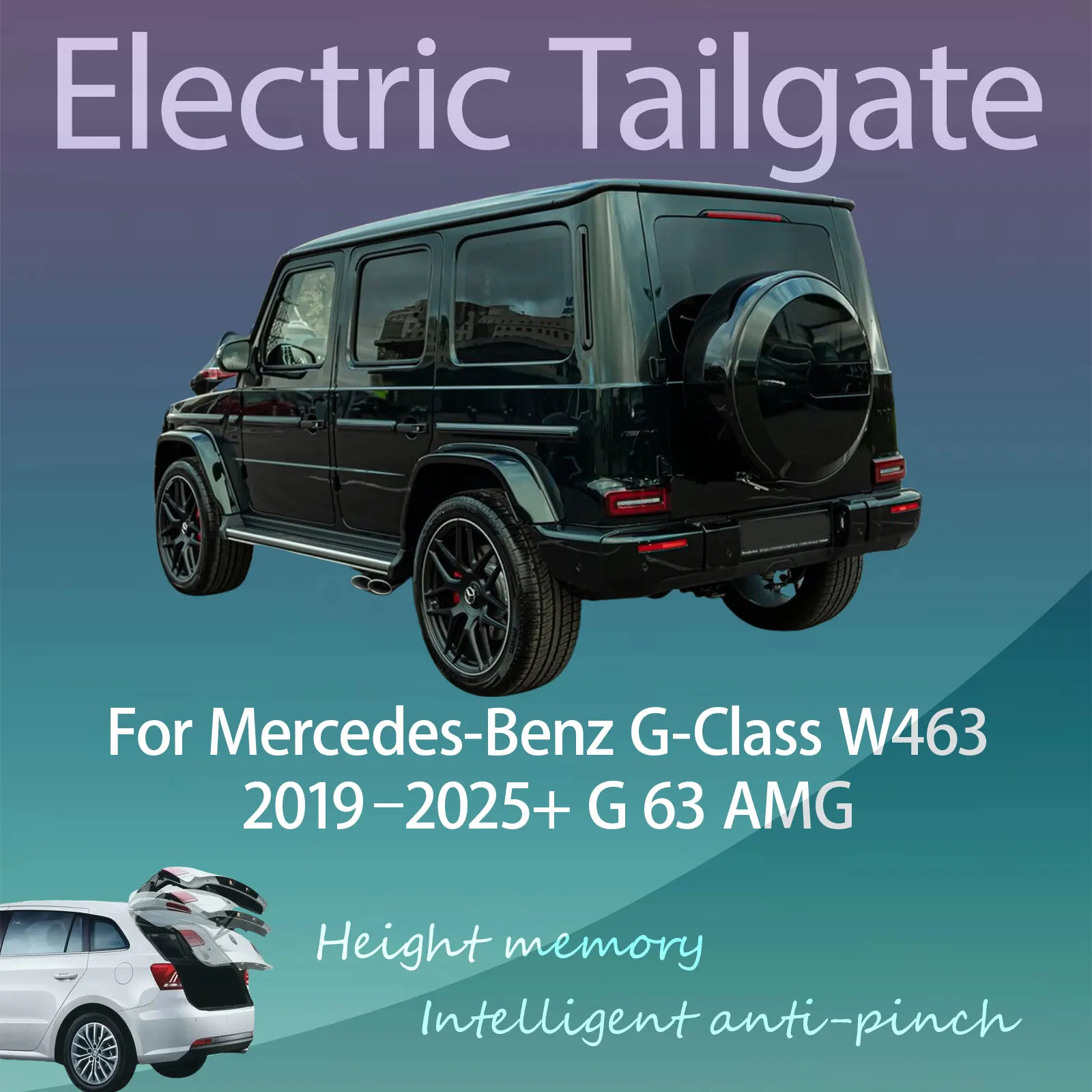 For Mercedes Benz G Class W463 2019–25 Electric Tailgate with Sensor Trunk Anti-pinch Memory Height Intelligent Operation