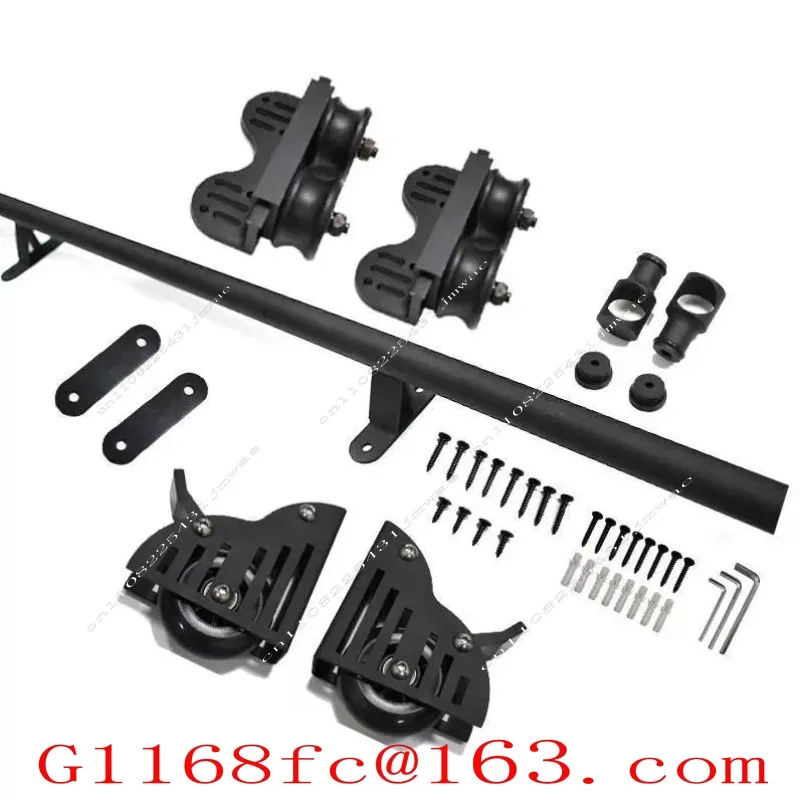 Retractable 90-degree Vertical Moving Track Library Loft One-word Ladder Slide Ladder Carbon Steel Fittings