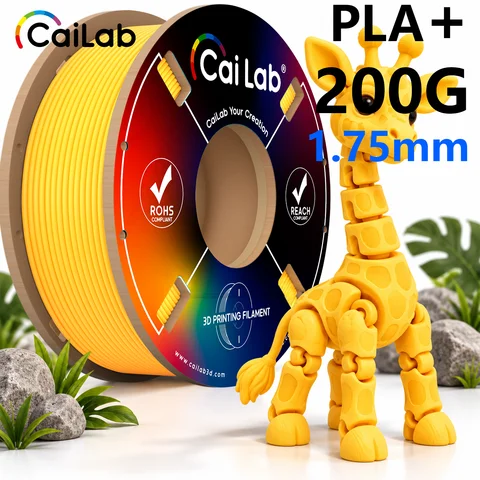 CaiLab 3D Printer Filament PLA 200G 1.75mm FDM Printing Material Easy to Print Low Warping Smooth Finish Strong Layer Adhesion