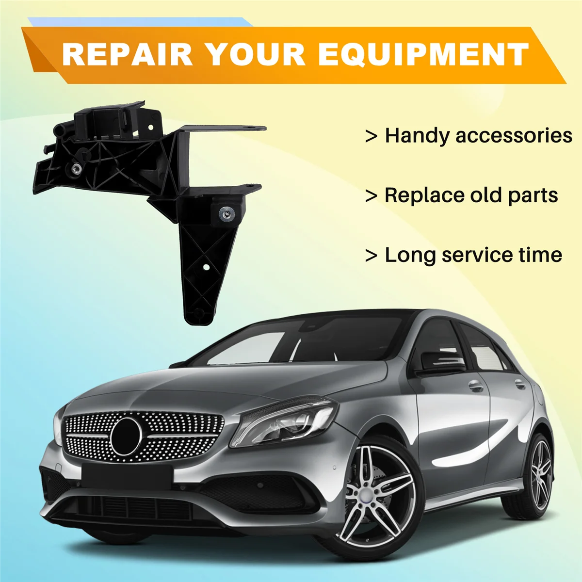 

#77L Automotive Parts & Accessories,Radiator front anti-collision plate bracket For Mercedes-Benz Left,Black