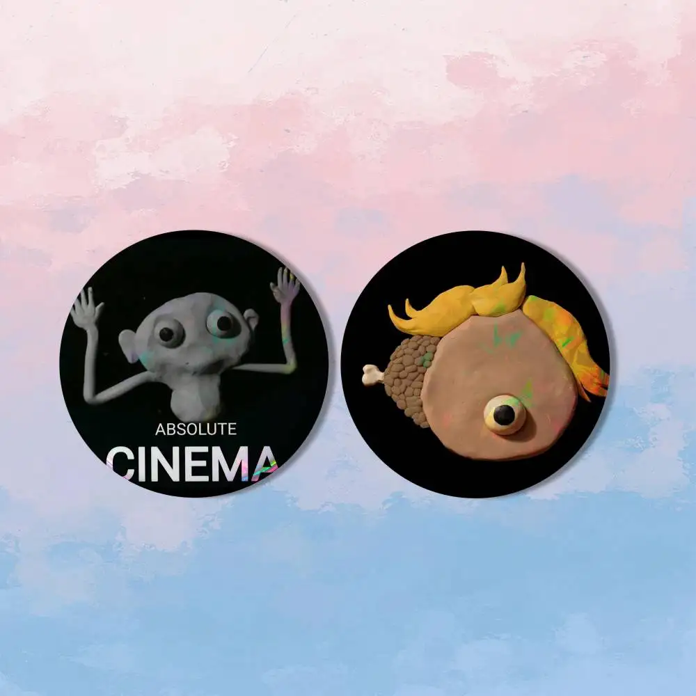 Jack Stauber Album 2 piece set Pins Creativity Printed Pictures Text Metal Lapel Badges Brooches Jewelry Gift