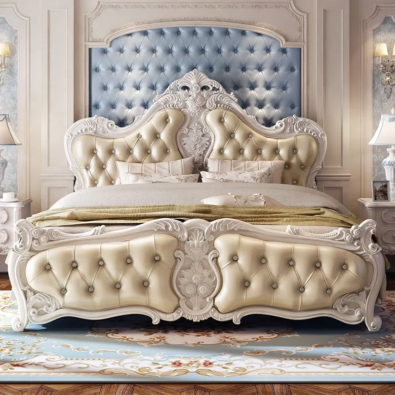 Luxury Bedroom Set Girl Design Letti E Mobili home Nordic Furniture Princess Modern Designer Bedroom Set Double High End Bedding