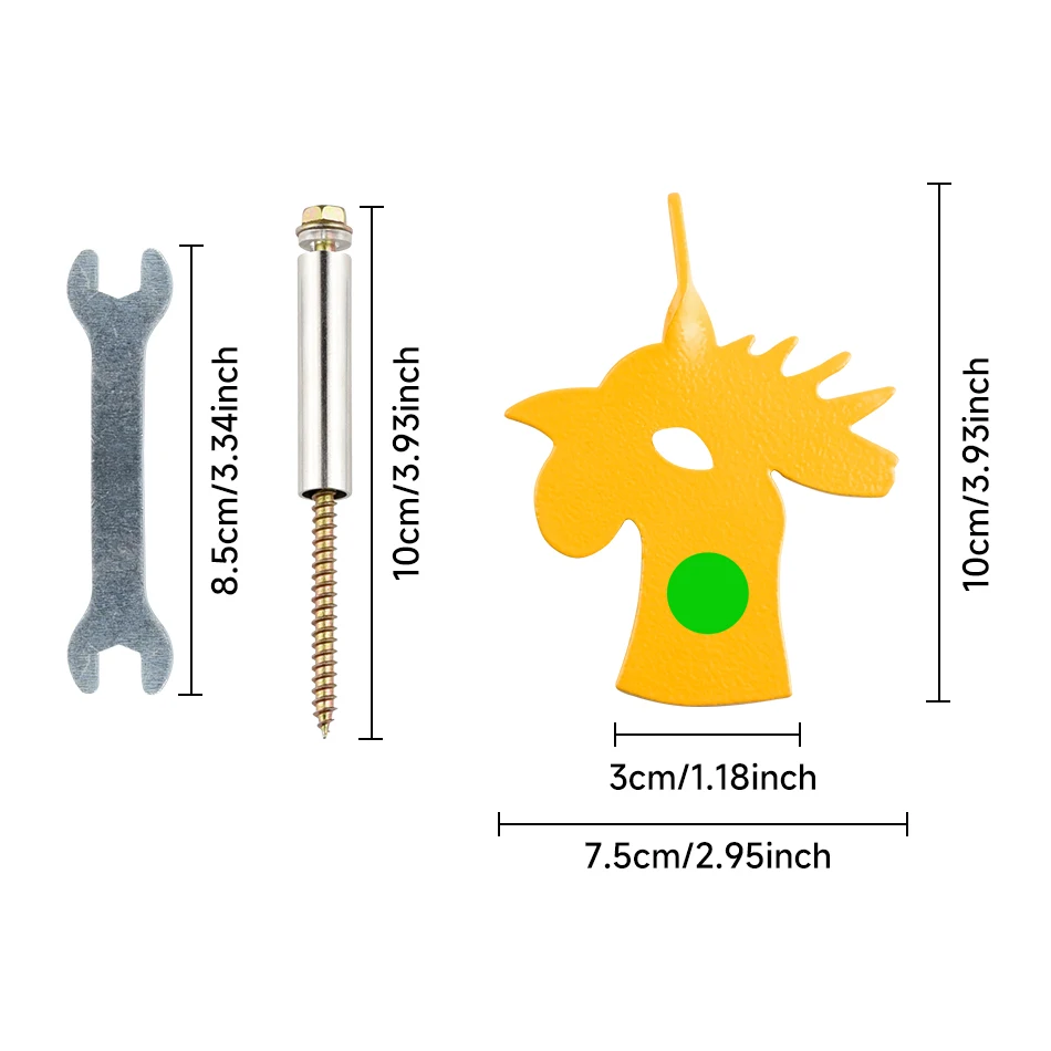 Metal Yellow Animal Chicken 360 ° Rotating Targets Soft Egg Air Gun Target Insertion Tree Rotation Outdoor Hunting Shooting