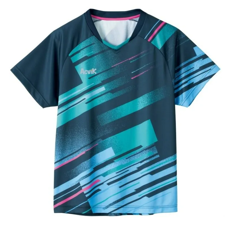2024 New Unisex Table Tennis Uniform with Sweat Absorbing and Quick Drying Printed Sports Short Sleeves