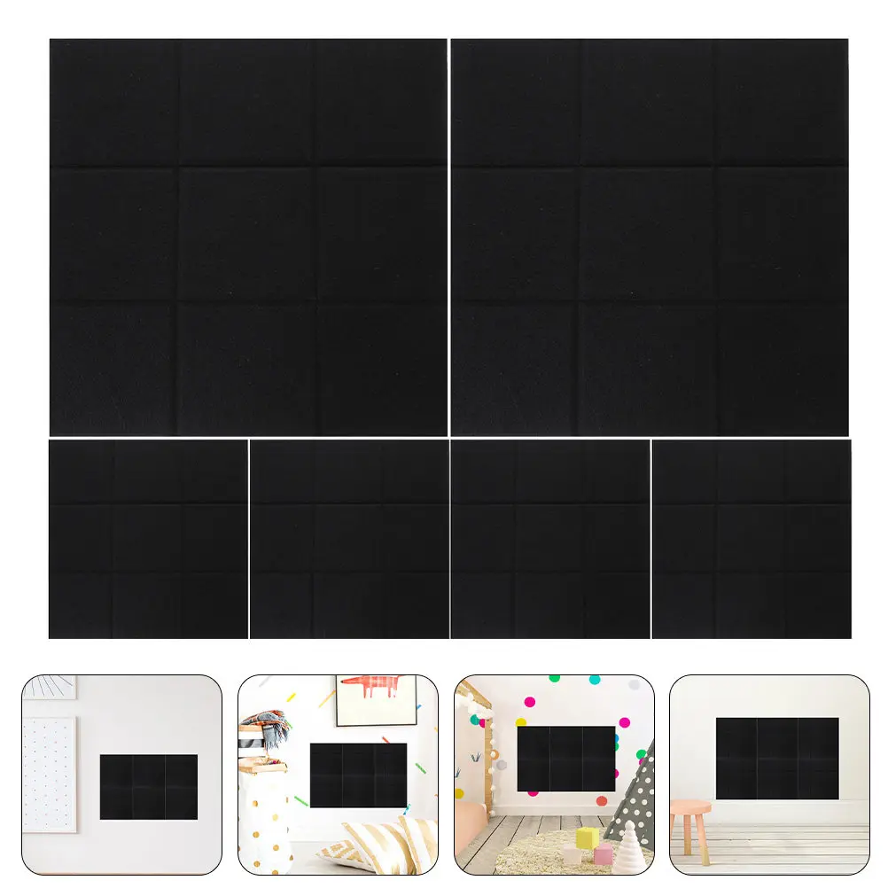 

6 шт. Декоративные войлочные звукопоглощающие стеновые панели, акустические панели для спальни и офиса, звукоизоляция, DIY, с возможностью резки