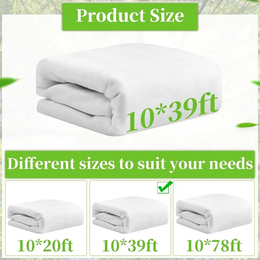 Breathable White Mosquito Netting for Garden Patio, Ideal for Plant and Insect Protection, 3x12m