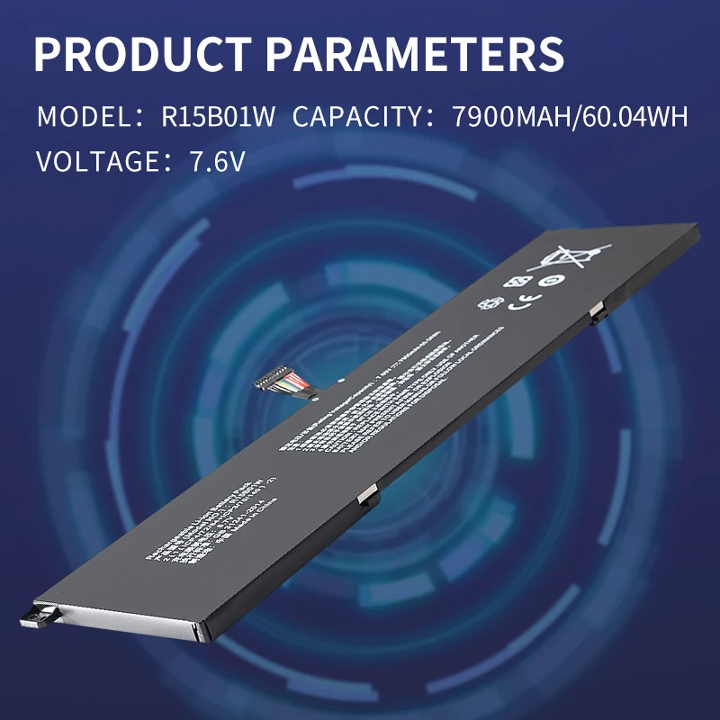 SOMI R15B01W New Laptop Battery For Xiaomi Pro 15.6" GTX TM1701 Series Notebook 7.6V 7900mAh 60.04WH Free Tools