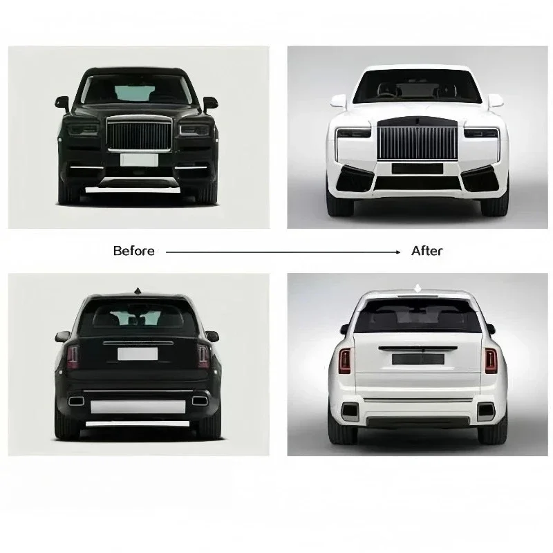 For Rolls Royce Cullinan Bumper Kit 2019 Upgrade 2025 Old to New Version Body Kit Plug and Play LED Headlights
