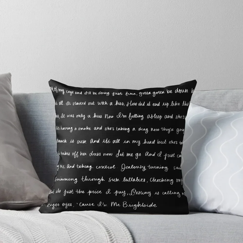 

Copy of Mr. Brightside lyrics print Throw Pillow Cushions Home Decor pillow pillowcase luxury covers pillow cover luxury