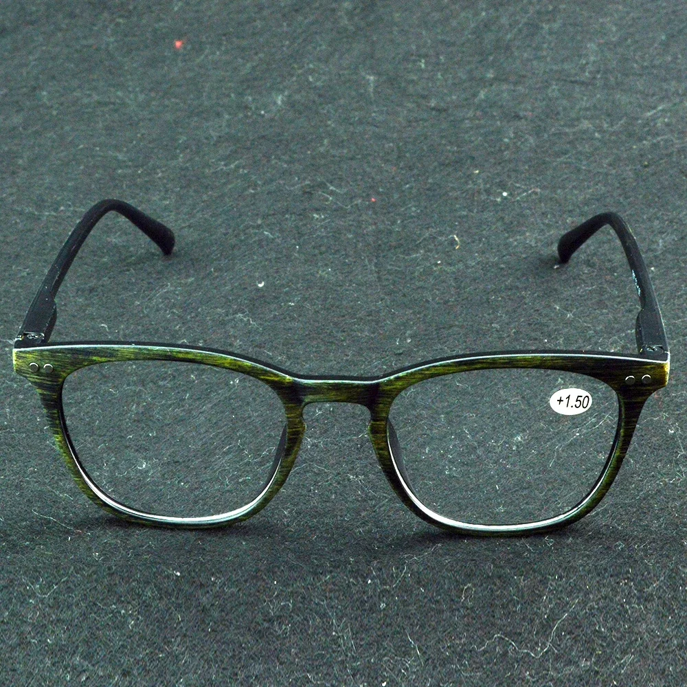 

Clara Vida Natrual Style Wood Feel Gray Retro Classical Reading Glasses For Men And Women +1 +1.5 +2 +2.5 +3 +3.5 +4
